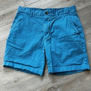 Vineyard Vines Mens sz 30 Flat Front Light Blue Cotton Regular Fit Breaker Short